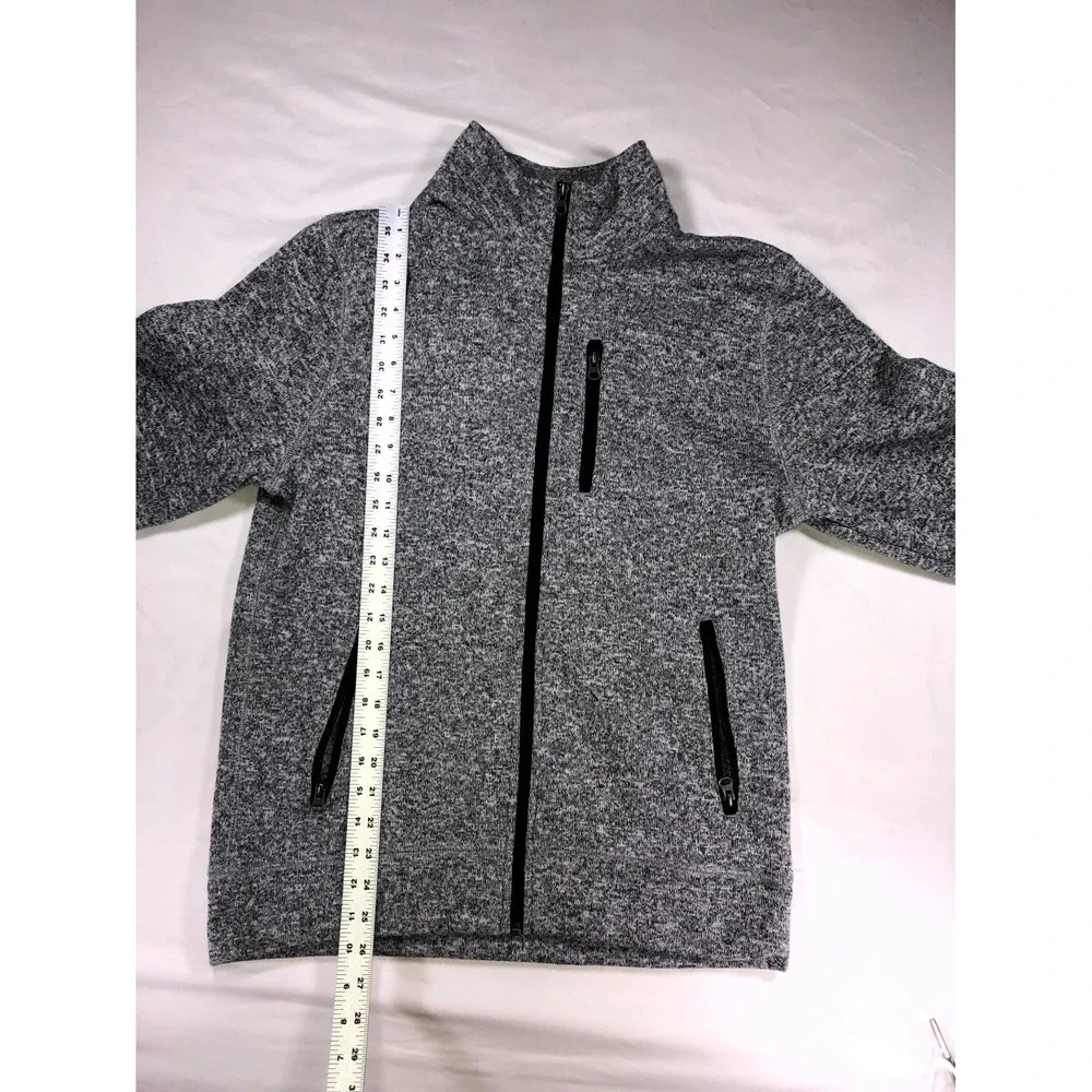Sonoma Goods For Life Mens M Heather Gray Sweater Jacket Full Zip Outdoor Knit